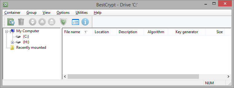 BestCrypt Container Encryption Screenshot