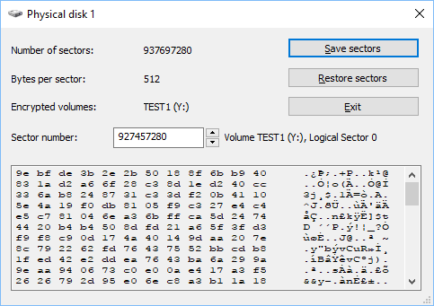 View sector on disk