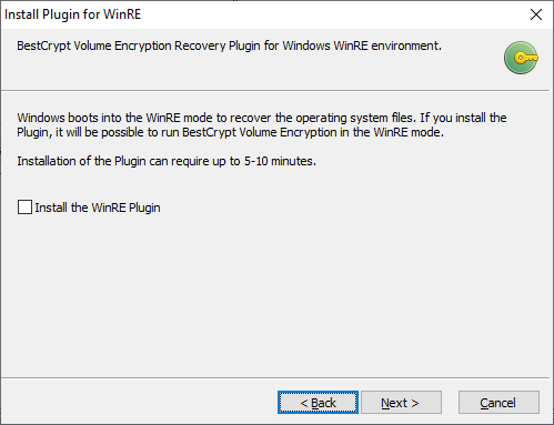 WinRE plugin installation