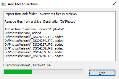 Adding files to encrypted backup