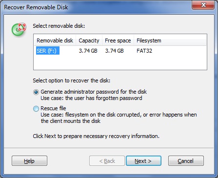 Recover Removable Disks