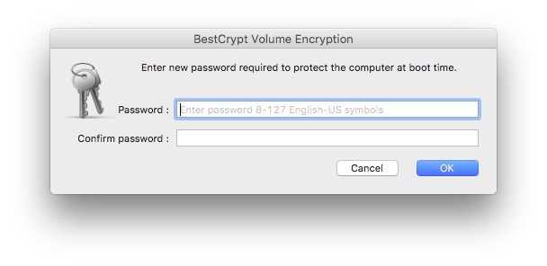 BestCrypt Volume Encryption on client computer
