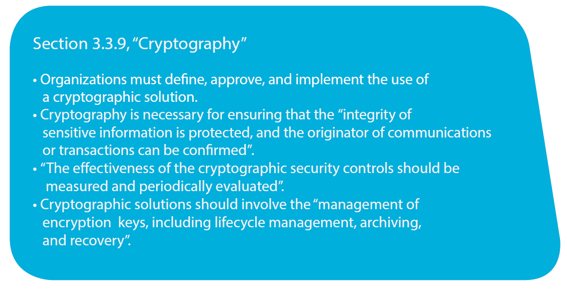 SAMA encryption requirements screenshot