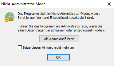 Not administrator mode, DE- screenshot