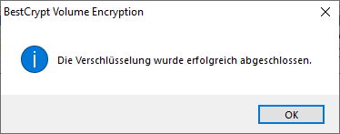 Encryption process DE - screenshot 3