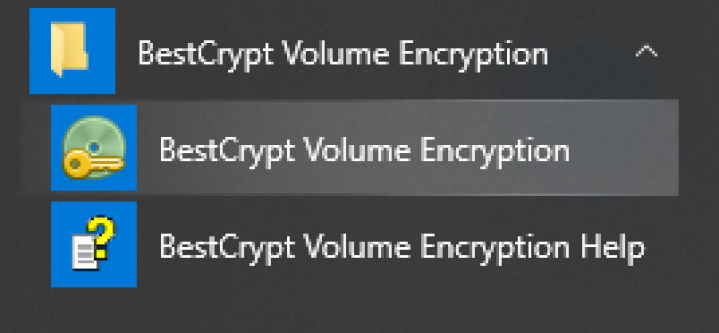 How to Encrypt External Hard Drives - Windows 10, Start Menu screenshot
