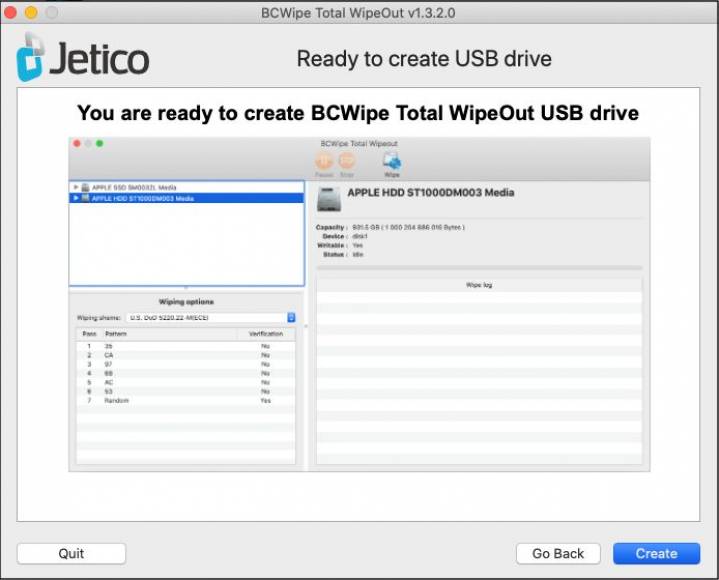 Screenshot wipe MacBook clean step4 T2 create USB