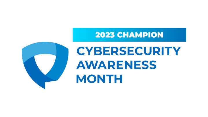 Badge for being a Cybersecurity Awareness Month Champion 2023